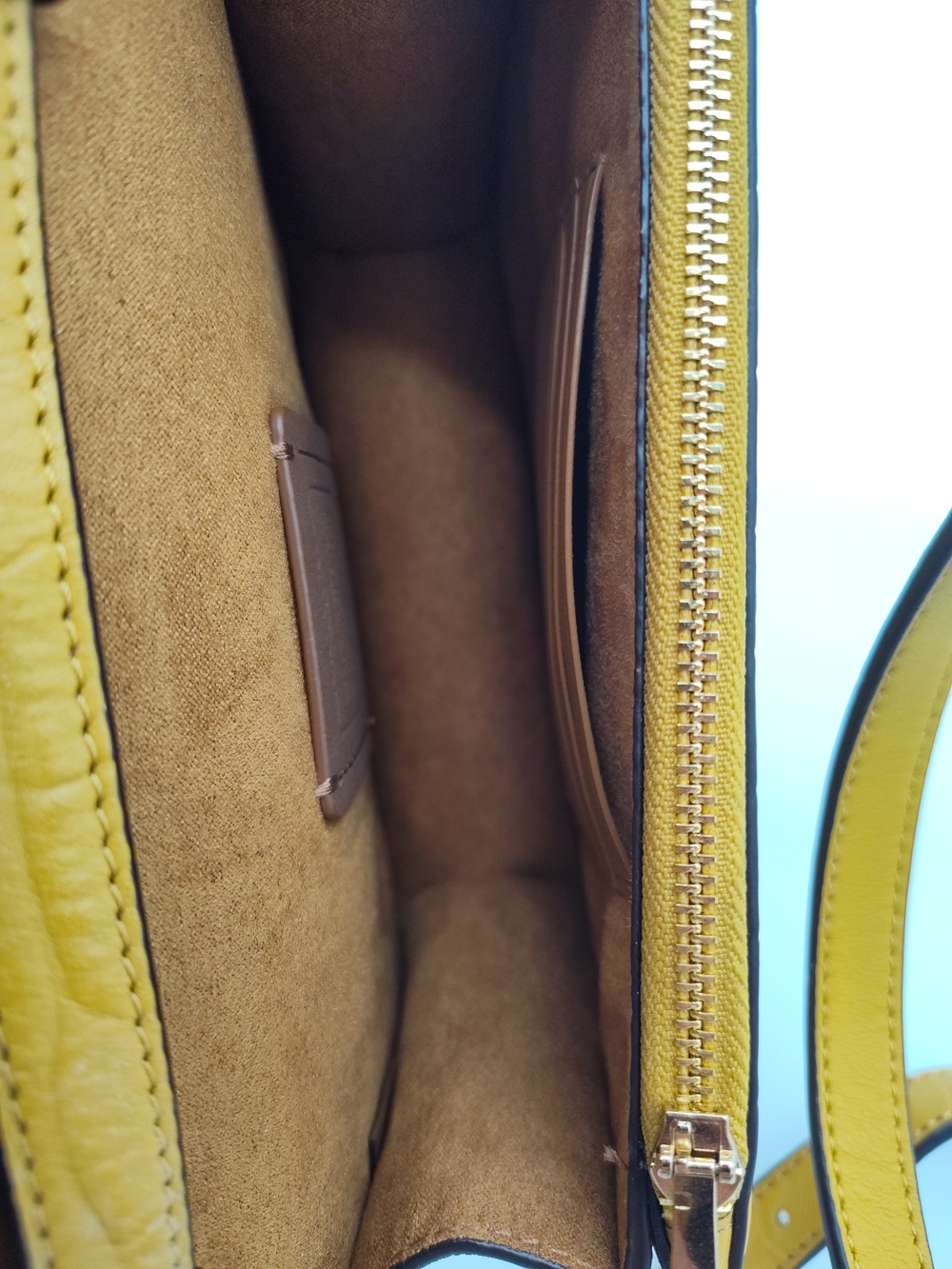 COACH Mini Brynn Crossbody G2179 C5627 NWOT Croc Embossed Mustard Bag - Picture 11 of 16